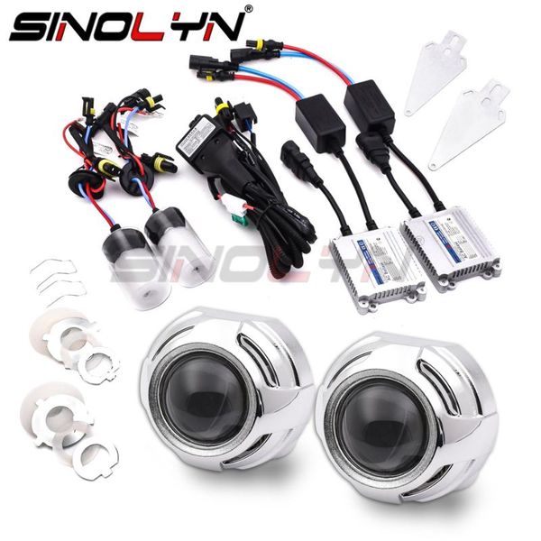

sinolyn headlight lenses full kit bi-xenon lens 3.0 h1 hid projector for h4 h7 9005 9006 car lights accessories tuning style diy