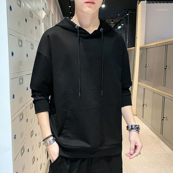 

men's jackets sweatshirt men 2021 solid color jacket casual all-match hooded korean style trendy student men1, Black;brown