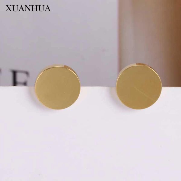 

xianhua round earrings small stainless steel earrings for women stud earings fashion jewelry accessories ing, Golden;silver