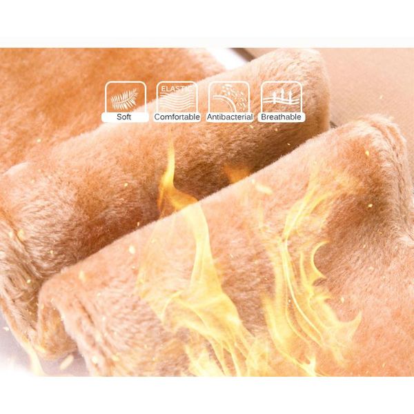 

sports socks casual for women nylon plus velvet thickening solid breathable elastic force lady's mid warm winter, Black