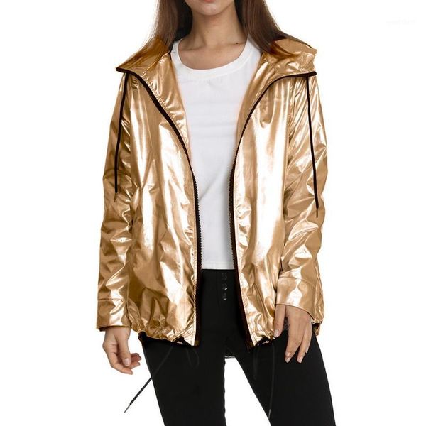 

jacket hip hop streetwear fashion casual hooded coat zippers 2020 autumn women jackets coats girls1, Black;brown