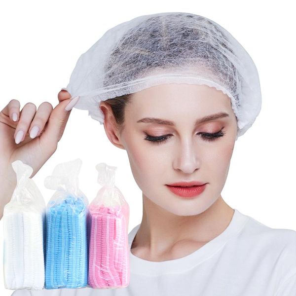 

200шт одноразовый плиссе elastic mesh shape нетканые ванна hat для наращенных ресниц clear водонепроницаемый волос hat шапочка для душа