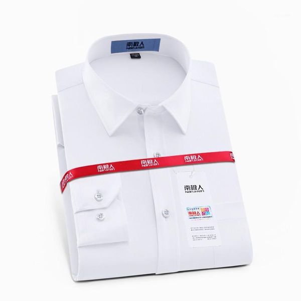 

men's cotton classic non iron solid dress shirt single patch pocket long sleeve regular fit male causal business shirts1, White;black