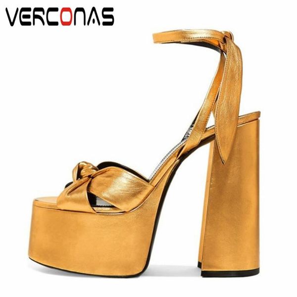 

verconas 2020 fashion party pumps woman pumps woman sandals summer new arrival platforms round toe square heeled shoes, Black
