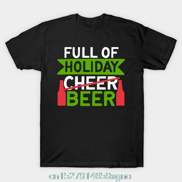 

printed full of holiday cheer beer men cotton short sleeve hoodie designers t shirts sweatshirt