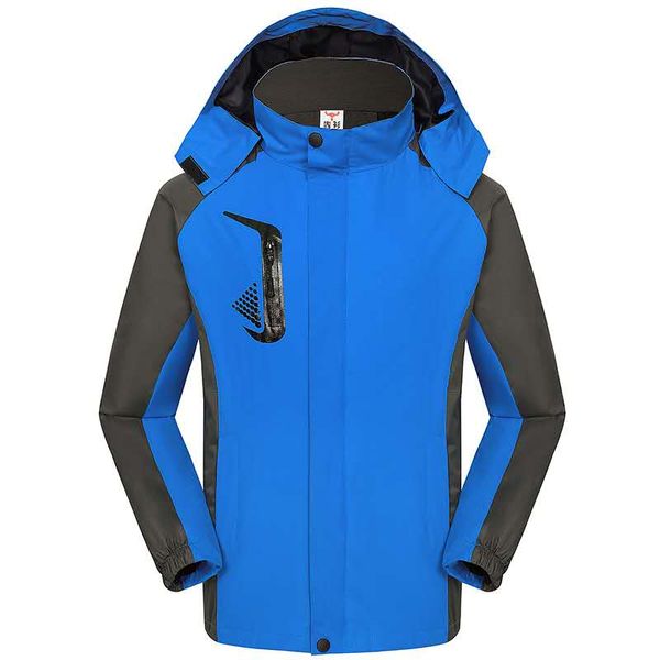 

outdoor sportswear men and women windproof waterproof mountaineering thin jacket, Blue;black