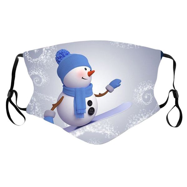

snowman christmas dustproof fashion printing 202130#reusable santaclaus adjustable washable face mask mascarilla