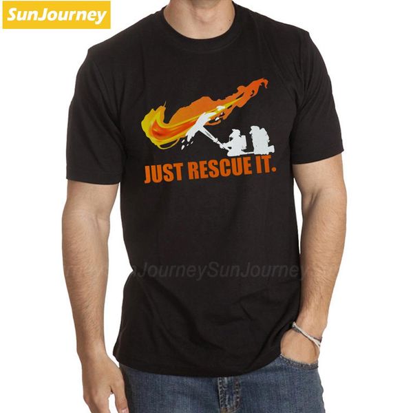 

latest men's t shirt rescue the fire firefighter short sleeve cotton big size t shirt for male tees shirt sport hooded sweatshirt hoodi