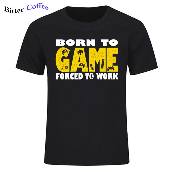 

born to game forced to work new geek gaming gamer tee gift birthday fashion tee hooded sweatshirt hoodie men t shirt