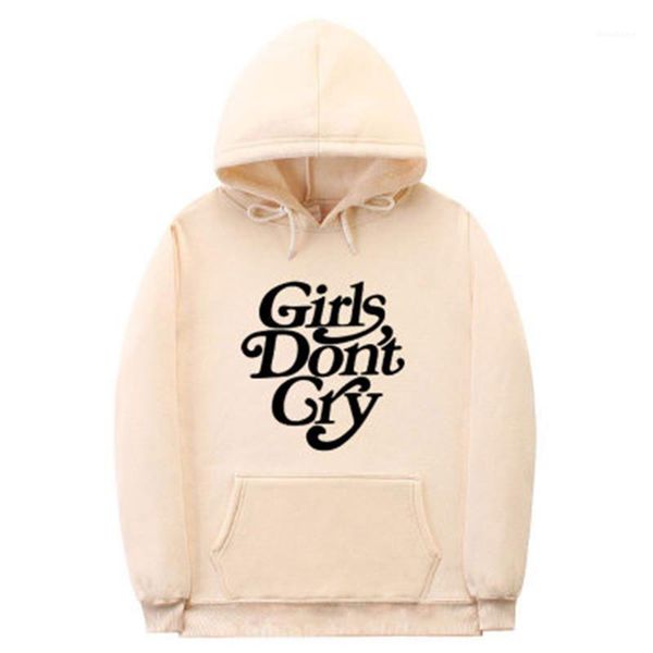 

fleece sweatshirts girls don't cry hoodies fashion letter pattern long sleeve hooded sweater designer male loose casual pocket sports, Black