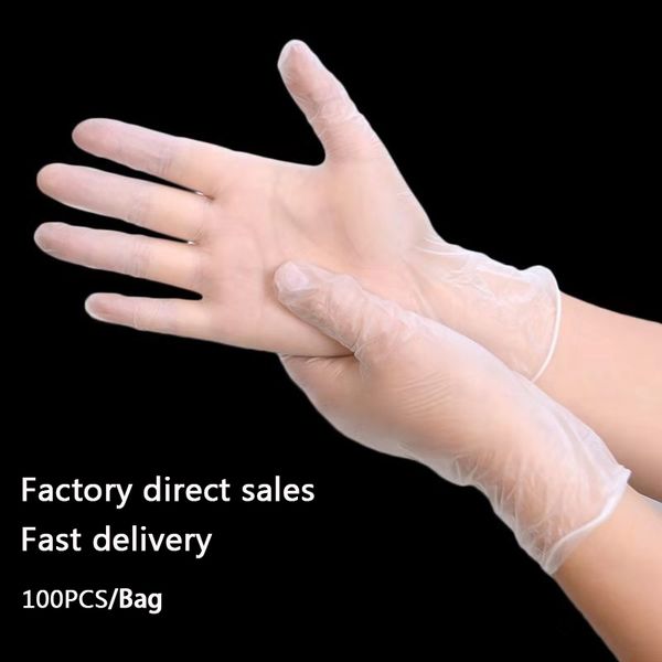 

food disposable transparent /cleaning latex gloves for household /rubber garden 100pcs / box factory direct sales g0402