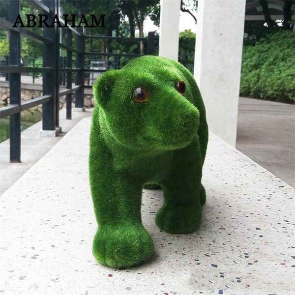 39 cm grande flor urso musgo artificial reunindo animais grama verde artesanato animal alce de natal para decoração de festa em casa 201128