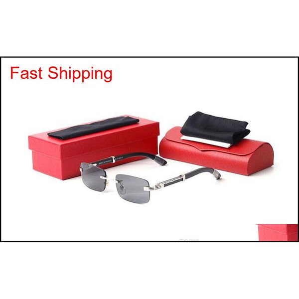 

fashion sunglasses for men women 2021 famous attitude sport rimless wood sun glasses rimless frame frame sun qylxpm queen66, Black