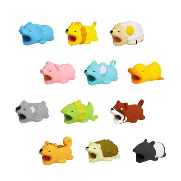 

cute animal bite usb cable charger data protection cover mini wire protector cable cord phone accessories creative gifts 36 designs