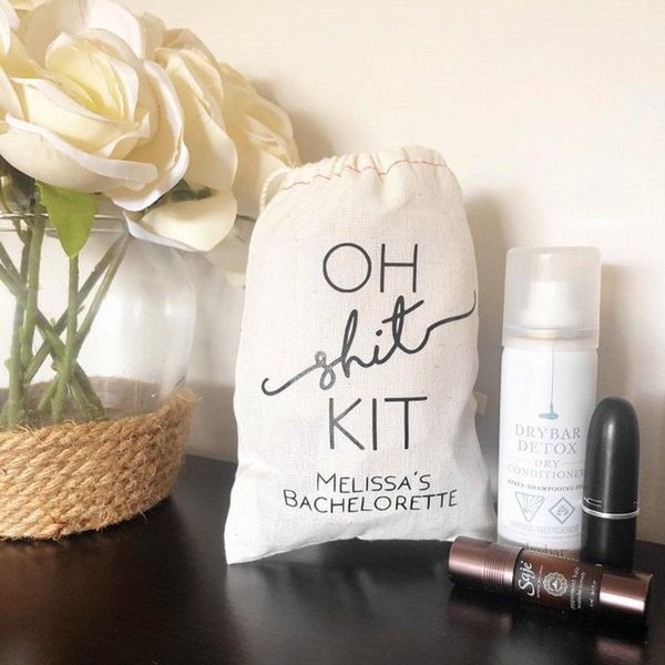 

gift wrap drink hangovers kit bag muslin wedding bridesmaid bachelorette party favours,mini favor bags