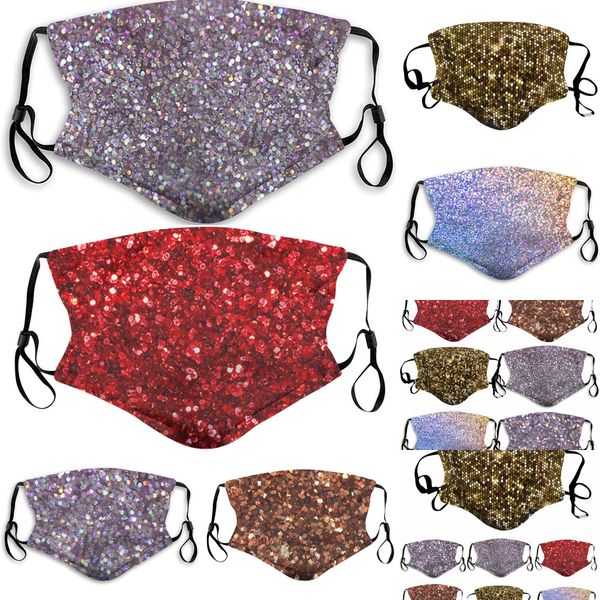

20pcs designer spangled fashion face women sunscreen mask with diamond trendy rhinestone dustproof and smog masks 5 ng4yl