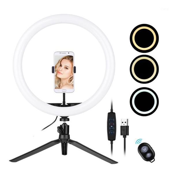 

flash heads 30cm/12inch led ring light 5600-8200k diammable 3 colors with tripod phone stand holder remote shutter for video live streaming1