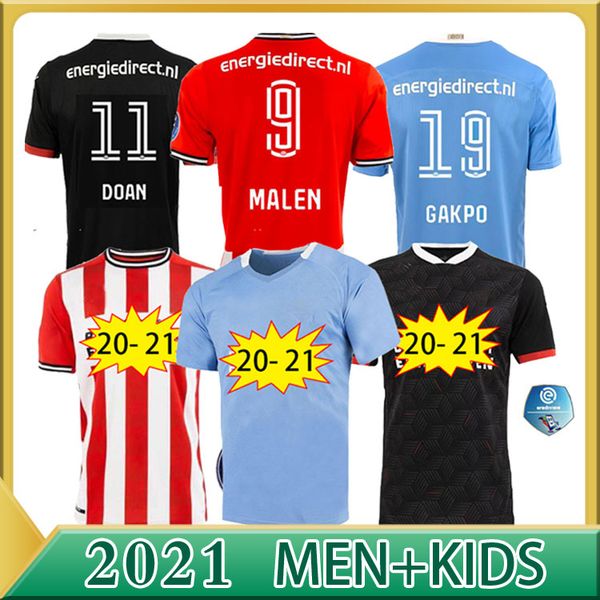 

men+kids kit 20 21 eindhoven h.lozano home soccer jerseys bruma pereiro lozano 20 21 psv malen gakpo ihattaren kit football shirt, Black;yellow