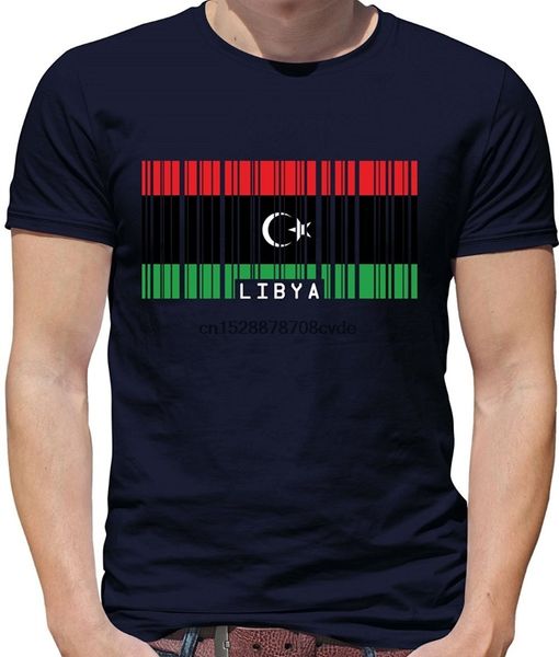 

print t shirt mens short sleeve libya barcode style flag - mens crewneck t-shirt - 7 colours t-shirt sport hooded sweatshirt hoodie