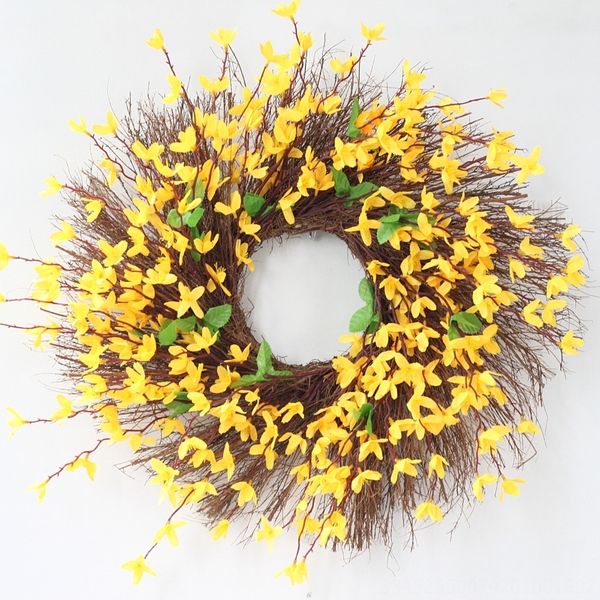 

we3d5 door garland ringprimrose wall 50cm wreath spring cloth jasmine ring decoration silk decorationdoor 2 nol54