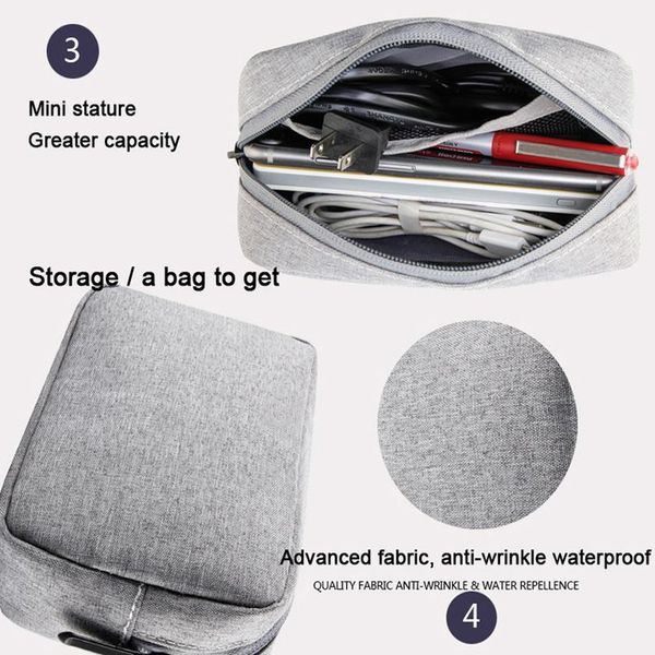 

portable mobile phone pouch bag for iphone 11 samsung xiaomi huawei earphones usb cables storage case for cell phone acc jllyuj