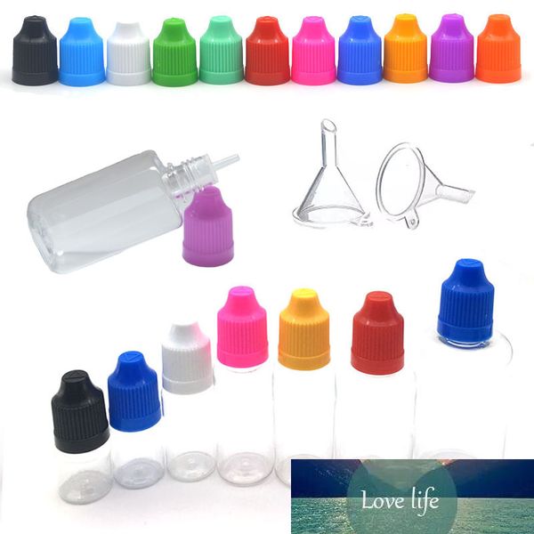 50pcs trasparente 3ml 5ml 10ml 15ml 20ml 30ml 50ml plastica vuota contagocce liquido occhio bottiglia di acqua trasparente punta lunga con tappo a prova di bambino