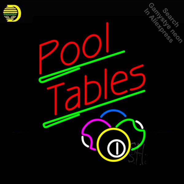 

neon sign for pool tables ball neon bulb sign handcraft real glass tube restaurant windows dropshipping neon bar lights home