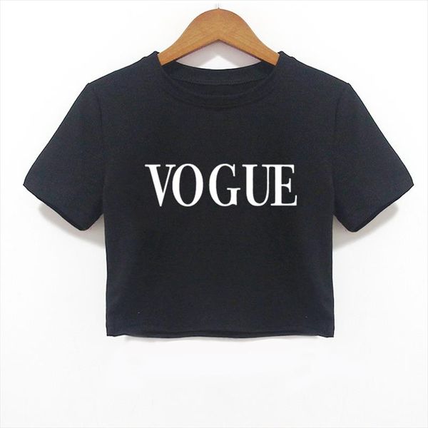 

summer 2020 fashion female t shirt crop women vogue tshirt vogue letter printing friends tv tee shirt femme tumblr, White