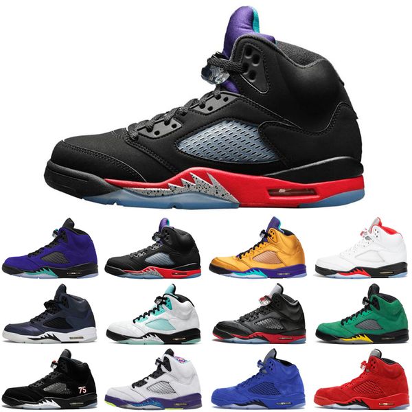 

2020 new jumpman 5 5s men basketball shoes fire red michigan black white pro star white cement mens trainers sports sneakers size 7-13