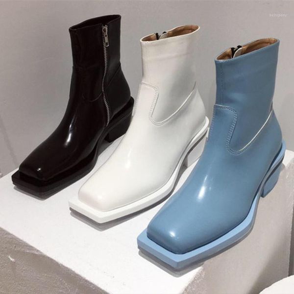 

fashion rain boots women 2021 new waterproof shoes woman winter low heels ankle boots female black blue casual short booties1