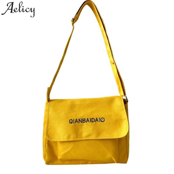 

aelicy new style canvas bag women's fashion shopping bag canvas casual large-capacity diagonal shoulder