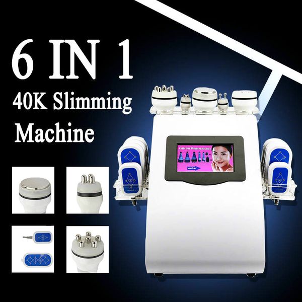 

new style 6 in 1 ultrasonic cavitation vacuum radio frequency lipo laser slimming machine for spa dhl fedex shipping