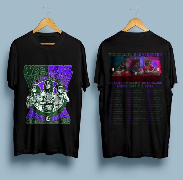 

wiz khalifa rae sremmurd dazed blazed summer 2018 fashion slim fit summer mens print hoodie designers t shirts sweatshirt