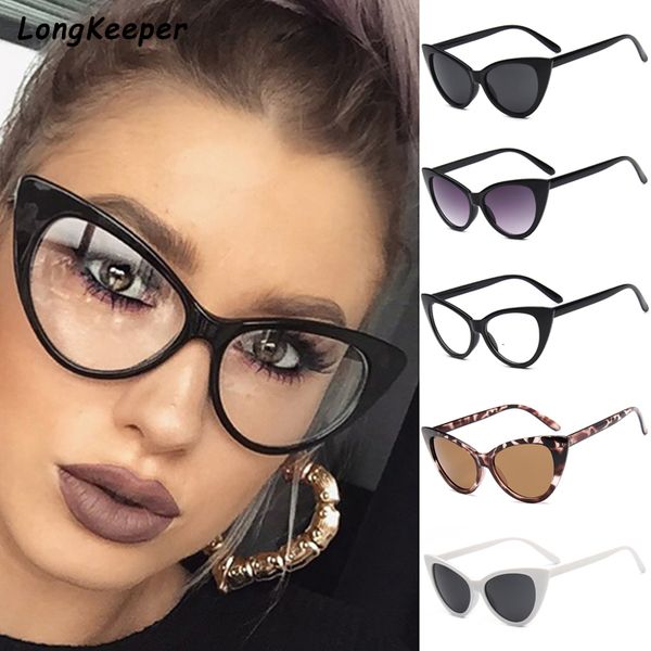 

women cat eye sunglasses vintage brand designer sun glasses glasses frame lady sun glasses oculo de sol shades summer style, White;black
