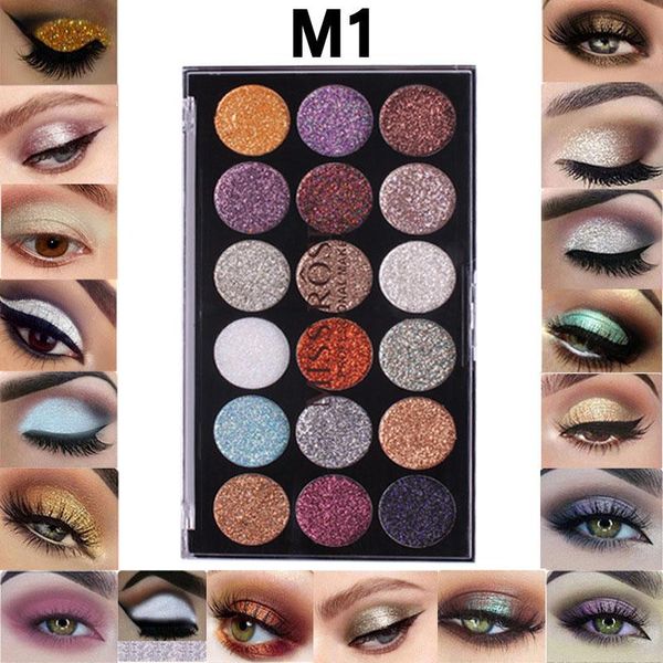 

eye shadow miss rose 18 colors eyeshadow palette glitter pigment powder waterproof diamond gold silver flash metallic ms157