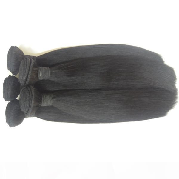 

unprocessed peruvian brazilian indian malaysian hair 3bundles remy straight human hair extensions russian virgin hair weave dhgate, Black