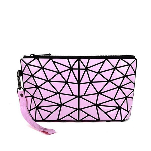 

2020 новая мода trend геометрическая zipper cosmetic bag женщины лазерной вспышки алмазный lattice макияж сумка женская косметика организато