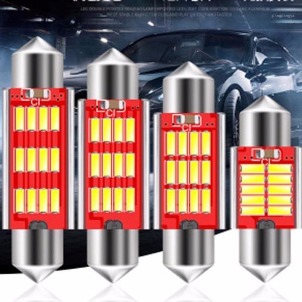 

super bright led bulb 10 pz 31mm 36mm 39mm 41mm c5w c10w 4014 12smd canbus lights car inside the dome of the 12 v1