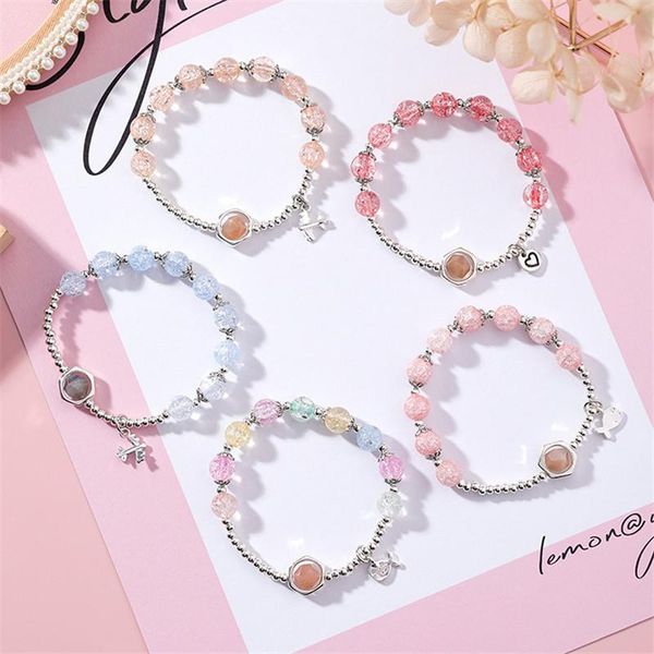 

korean fashion fish bracelets for women colored zircon geometric aircraft woman's bracelet jewelry wild arcylic charm b, Black