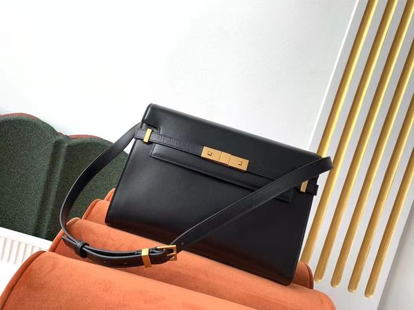 

new solid manhattan baguette, underarm cowhide one shoulder hand-held women's bag, postman's small square bag