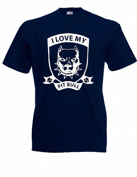 

sport men t shirt 100% cotton print shirts herren t-shirt i love my pitbull bis 5xl (hunde) tee shirt