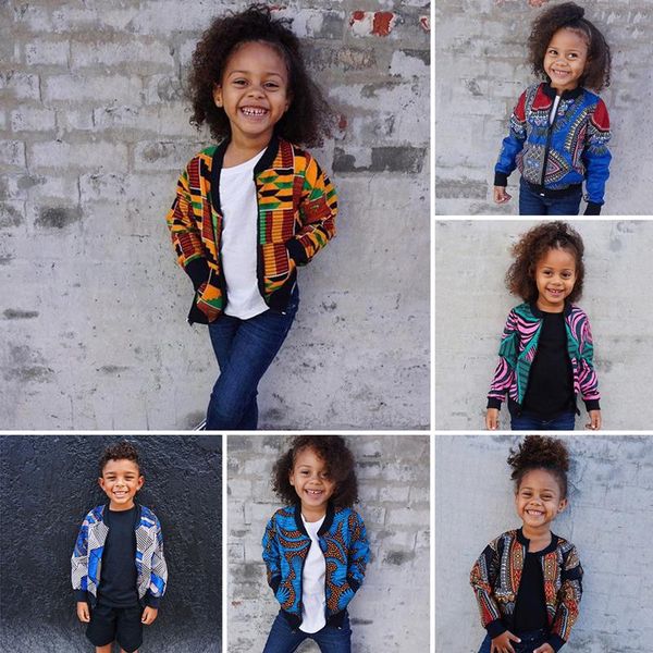 

toddler kids girl boys autumn african windproof coat warm outwear jackets long-sleeved african national style printed jackets, Blue;gray