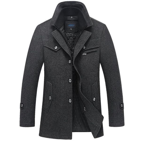 

winter coat men long wool thick windbreaker woolen overcoat casaco masculino palto jaket men's casual trench peacoat 5xl jackets, Black;brown