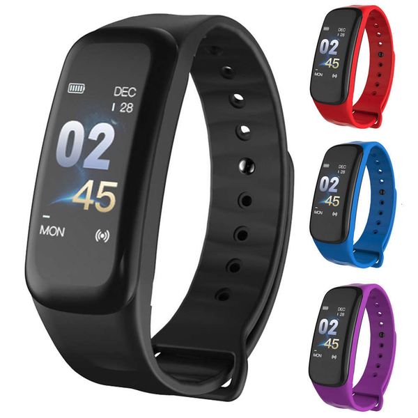 

ruijie-c1 + intelligent wristband, with color screen clock, heart rate and blood prsure monitor, waterproo