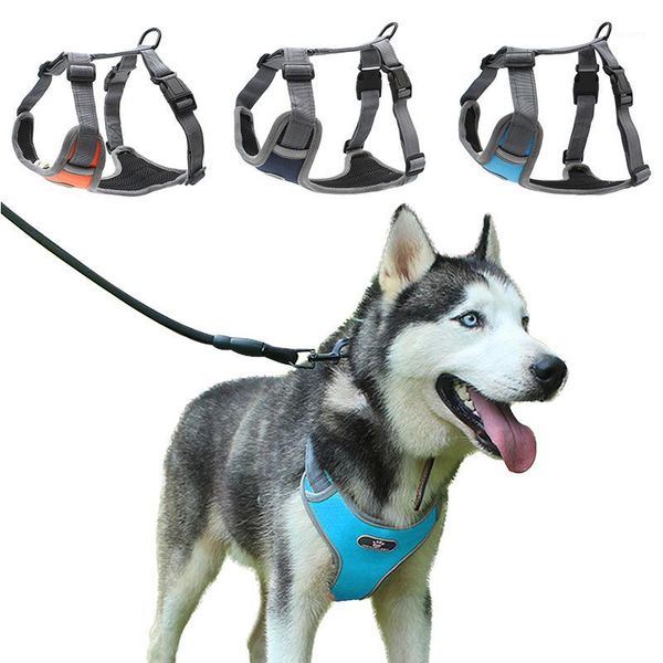 

dog harness vest adjustable reflective breathable no pull mesh harnesses for medium large dog oxford cloth durable pet harness1