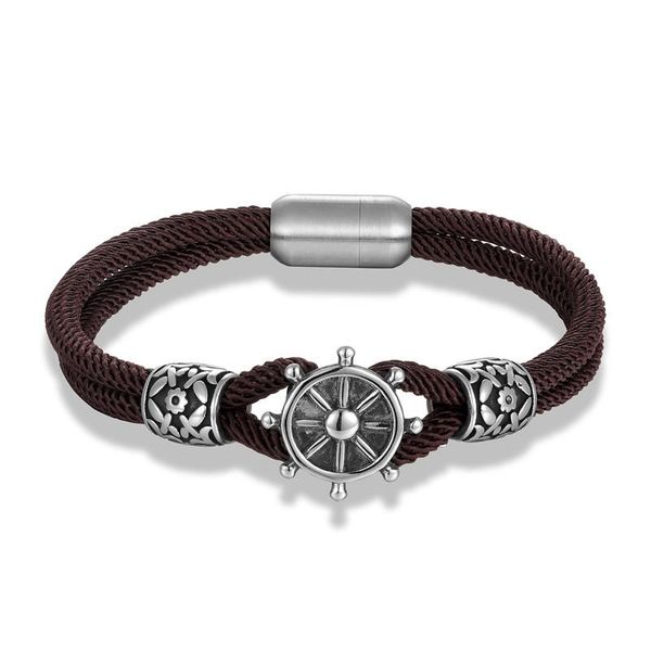 

mkendn fashion anchor bracelets men women charm nautical milan rope rope chain paracord bracelet male wrap metal magnet buckle bbyciq