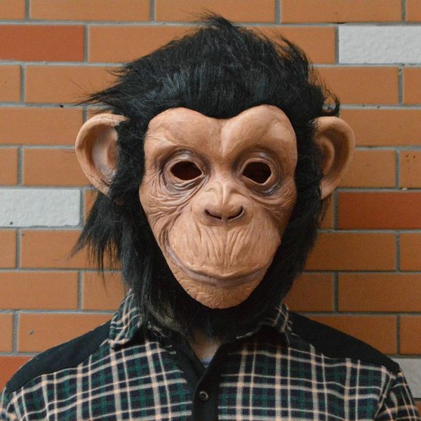 

halloween mask :lovely big ear diamond full face latex monkey mask environment-friendly for halloween cosplay party