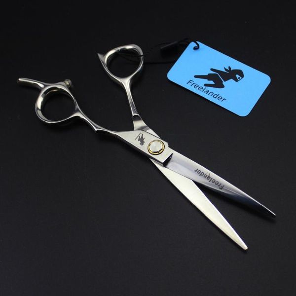 Forbici per capelli 6,0 pollici Argento Taglio piatto per parrucchiere unico di alta qualità Strumenti giapponesi 440C Salon Essentia