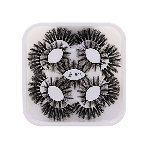 

9 pairs faux mink false fake eyelashes eye lashes extensions thick crisscross natual long b01