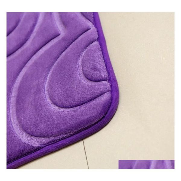 

2pcs/set new brand memory foam rug set toilet pattern bath bathroom non-slip mats floor carpet kit mattress for b qylmow tore2010